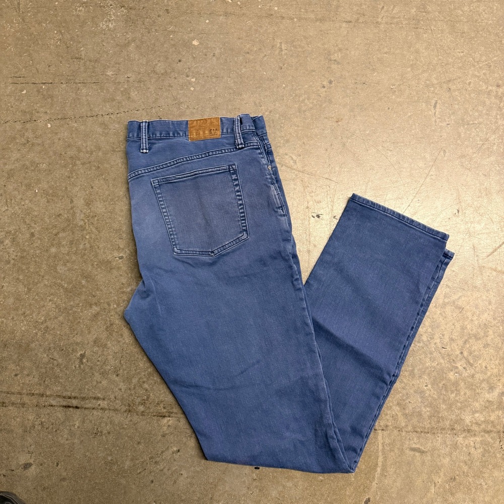 Gap Denim Mens Straight Leg Jeans Blue Wash 5-Pocket Pants 38x32